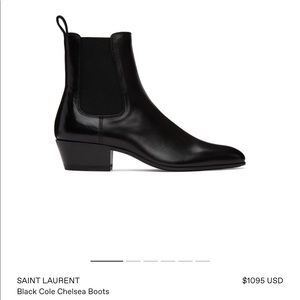 Saint Laurent Nero Cole Chelsea Boots